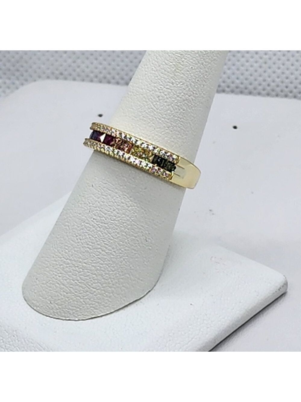 Brand New Sterling Silver 925 Multi Cubic Zirconia Stones Ring